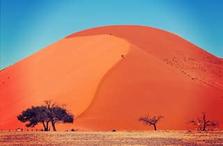 Dune 45 in the namib desert at sunrise, namibia, desert, solo holiday, singles vacation