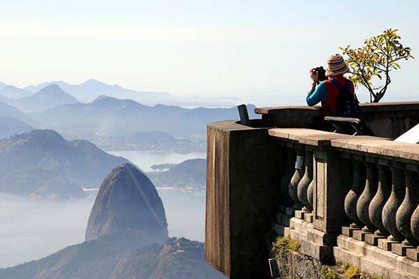 looking out on to the beautiful landscape of brazil