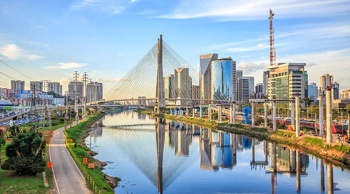 view of sao paulo main international airport in brazil