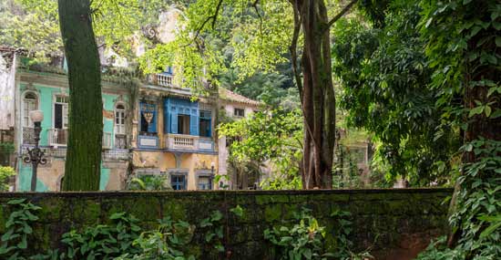 19th century building in largo do boticario found in the middle of the city of rio