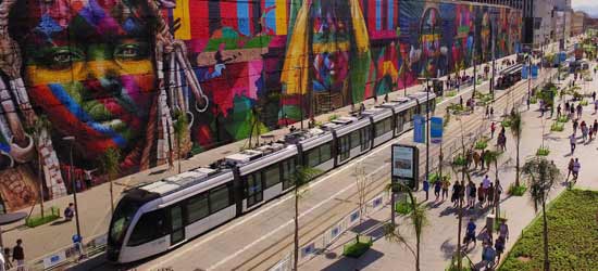 transport in rio de janeiro city is commonly used by tourists trying to vsot all the famous landmarks and incredible beaches