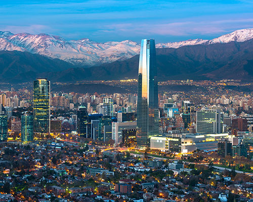 Image showing the Sky Costanera Tower in Santiago