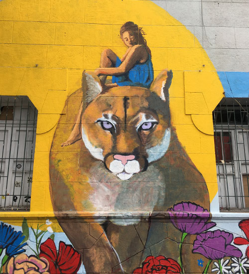 Image showing street art in Bellavista Santiago