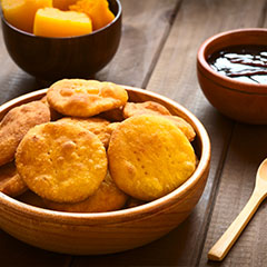 A bowl of sopaipillas in Chile