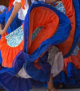 Traditional dancers in Costa Rica