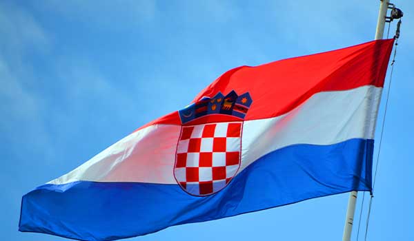 The national flag of Croatia