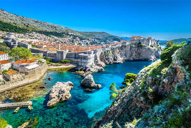 A view of Dubrovnik Old Town in Croatia