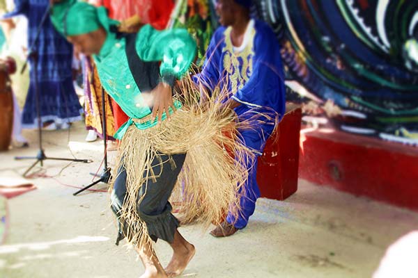 people dancing for the street parties for liberation day in cuba