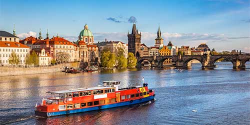 Image showing a river cruise in Prague