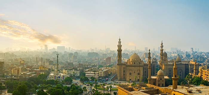 a view of the city of cairo in egypt the capital city of egypt