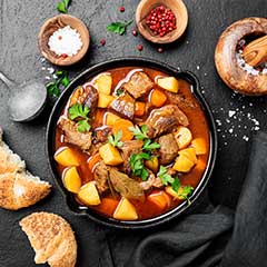 Image showing a traditional meal of goulash in Budapest