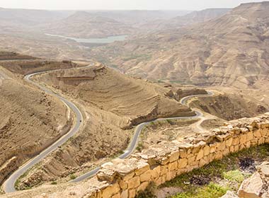 view from mount nebo desert mountains and roads