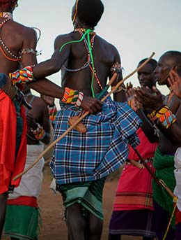 traditional african tribes dancing at mombasa carnival in kenya