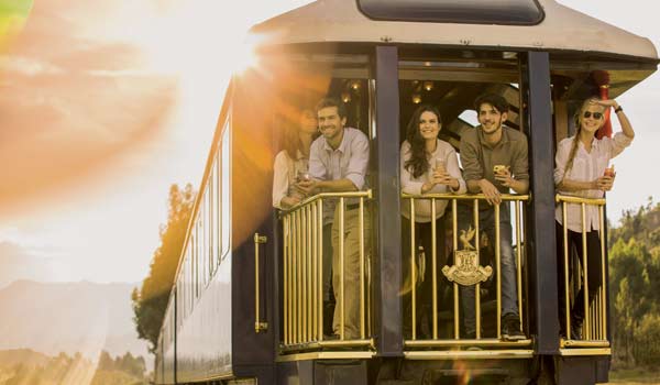 Group tour in Peru on a train journey from ollantaytambo to Aguas Calientes