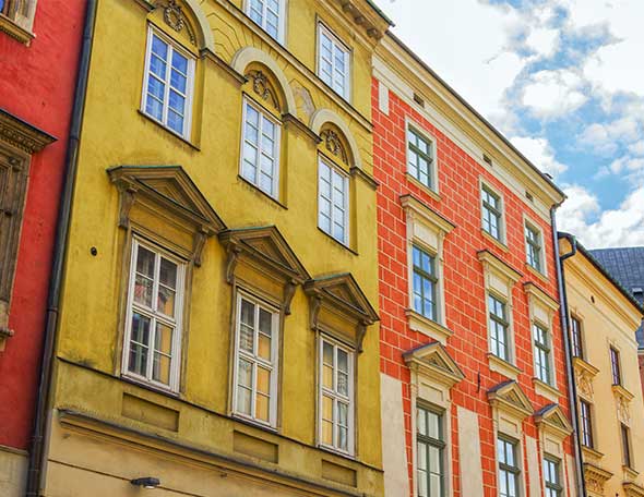 Image showing the buildings in Krakow Old Town