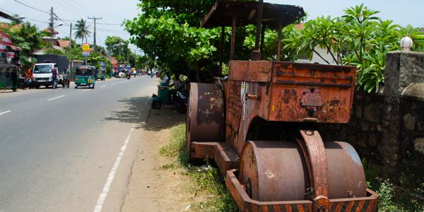 Roads in Sri Lanka when discovering holiday travel vacations on a tour trip