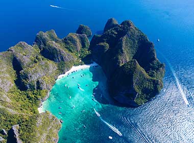 Maya Bay is one of the most beautiful beaches in Thailand although it remains closed until around 2021