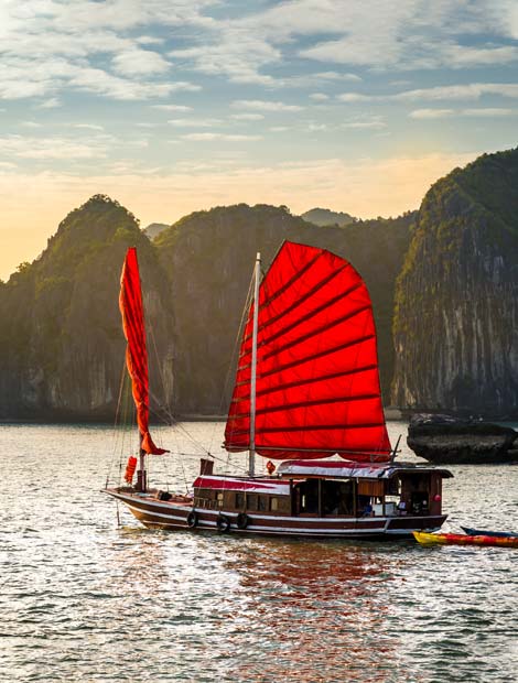 adventure group tour on holiday in Halong Bay, Vietnam