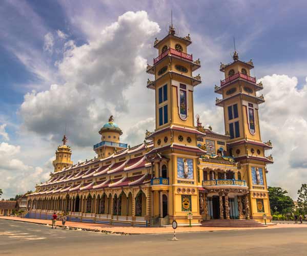 Cao Dai Temple in the heart of ho chi minh city is one of the must-see locations in the city