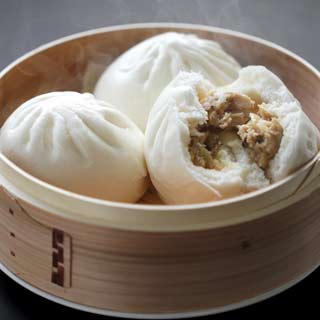 steamed pork buns from a street vendor in siem reap, cambodia