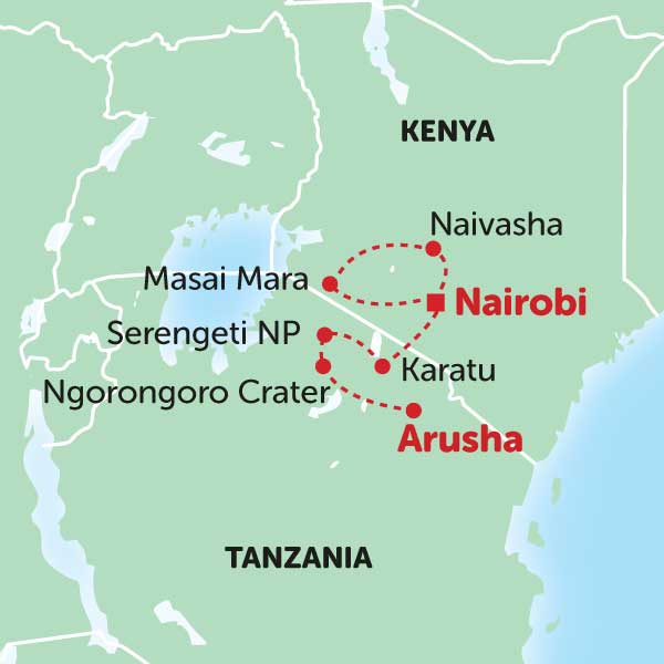 explore the masai mara and serengeti on a group tour to kenya