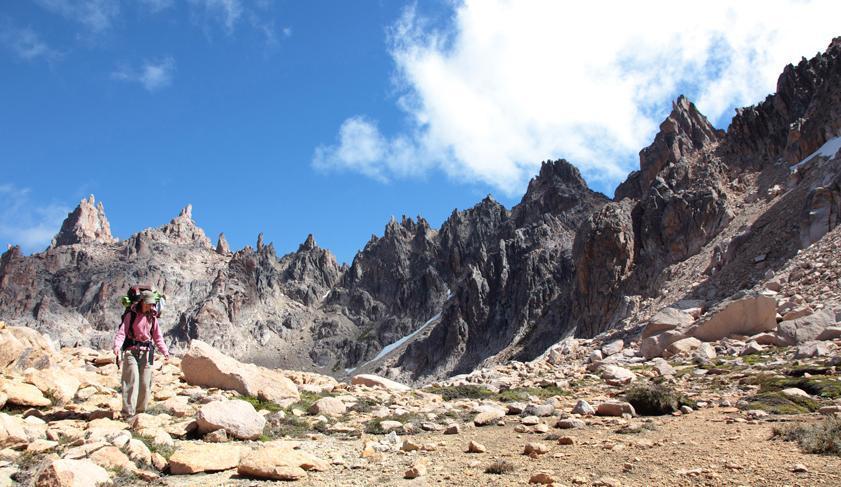 Hiking through the amazing landscapes, Patagonia