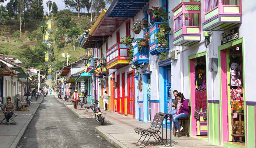 Colourful houses in Salento, Colombia