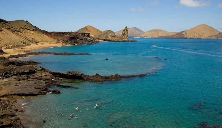 The aqua blue waters of the Galapagos Islands, Ecuador