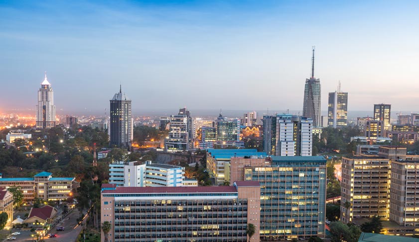 Modern Nairobi cityscape - capital city of Kenya, East Africa.