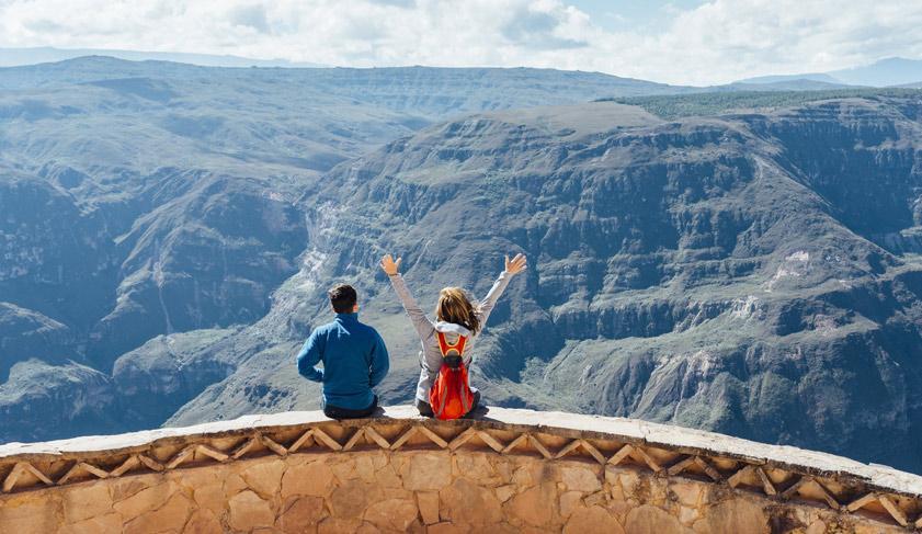 Amazing view on the edge of the Canyon Soncho, Chachapoyas