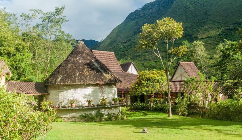Reconstruction of Chachapoyas culture house at Museo Leymebamba museum