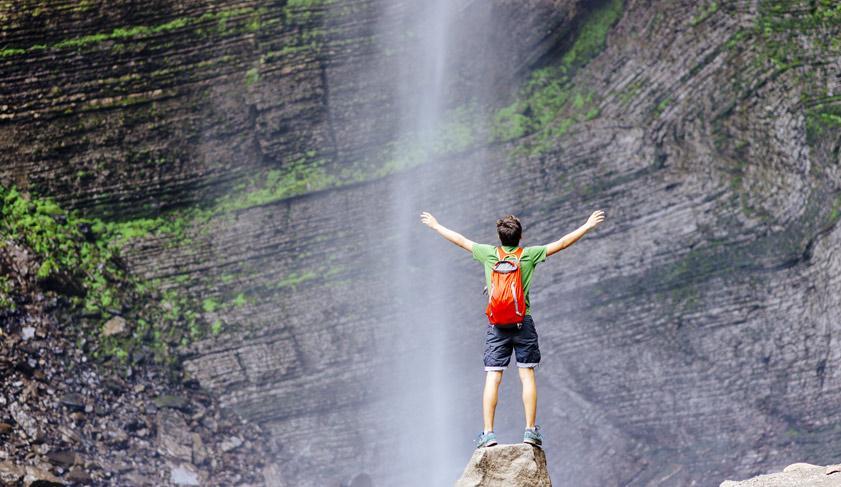 In Front of the Gocta waterfall