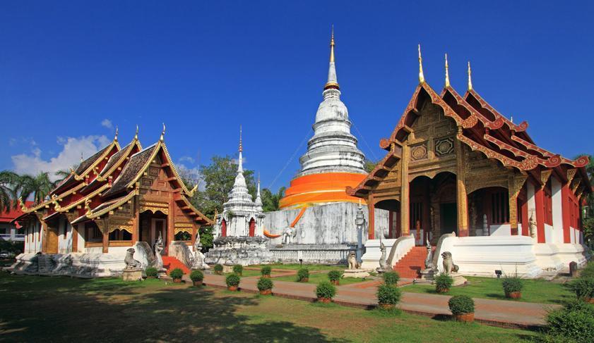 The Buddhist temple of Wat Phra Singh in Chiang Mai, Thailand