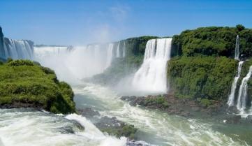 Iguazu Falls on the border of Brazil and Argentina