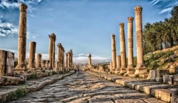 Classical heritage archeological site of Jerash, Jordan.
