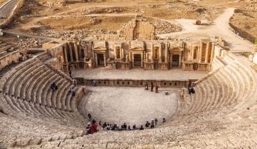 Ancient theatre located in historic city of Jerash
