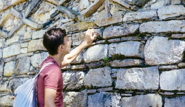 Exploring in the pre-Inca walled city of Kuelap