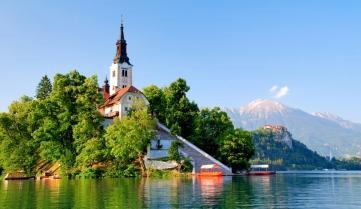 The Church of the Assumption on Lake Bled, Slovenia